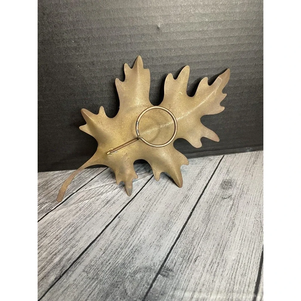 Vintage Brass Copper Maple Leave Wall Hanging Decor 8
